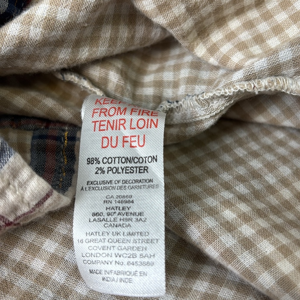 Hatley Plaid Button Front Shirt - Blue and Cream - Picture 7 of 8